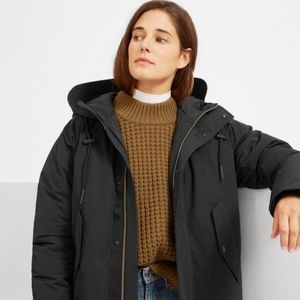 Everlane Black Long Winter Parka